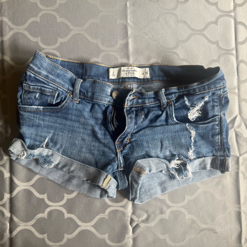 Abercrombie & Fitch Blue Distressed Jeans